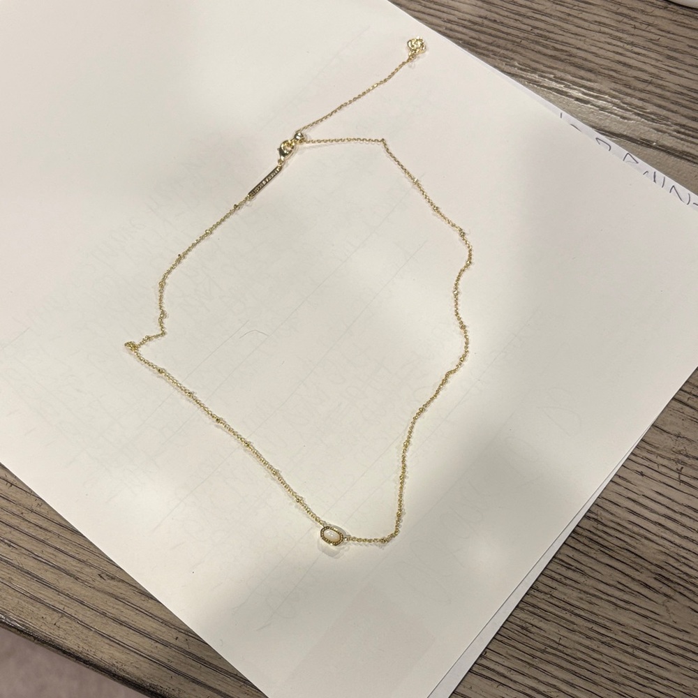 Kendra Scott Gold Necklace with Pearl Accent